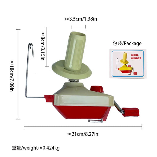 Manual Yarn Winder – Handheld Wool & String Ball Winding Machine for Knitting & Crochet